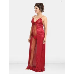 Be You Women Solid Maxi Nightdress image 4