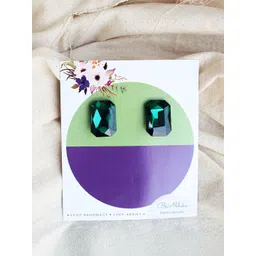 BeAbhika Gold-Plated Crystal Drop Studs Earrings-picture-14