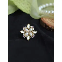 BeAbhika Kundan-Studded Adjustable Finger Ring-picture-25
