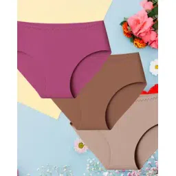 beach curve Women Pack of 3 Briefs with Elasticated Waist-picture-20