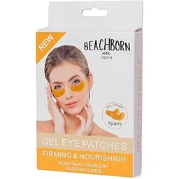BEACHBORN INDIA Gel Eye Patches Hydrating & Refresh for Puffy Eyes, Under Eye Bags & Dark Circles, Natural Collagen Eye Gels Pads, Crystal Anti-Aging Eye Mask (6 Pairs) (Yellow)-picture-55