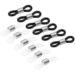 Beadsnfashion Eyeglass Holder Ends,Rubber Metal Ends,Rubber Connectors Ends for Eyeglass Chain/Holder DIY Connector Strap Eyelets Rope-picture-13