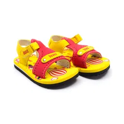 Beanz Unisex Supples Velcro Sandals - Red Yellow-picture-14