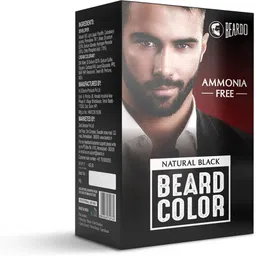 beardo Beard Color For Men - Natural Black | Long Lasting | No Ammonia | Easy to apply | No Stain Formula | Skin Friendly | 30 ml Color Developer, 30 ml Creme Colorant , Natural Black-picture-10