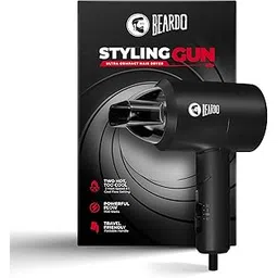 BEARDO Styling Gun Ultra Compact Hair Dryer | 1100 Watts Foldable Hair Dryer | 3 Heat 2 Speed Setting | Hair Dryer For Men | Travel Friendly | Stylish Matte Black Finish | Gift For Brother | Gift For Friends | Gift for Husband-picture-26