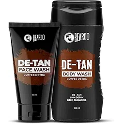 Beardo Detan Combo For Men (Set of 2) | Detan Body Wash & Detan Face Wash with Powerful Coffee Extract for Tan Removal | Hydrates & Exfoliates Men's Skin for Oil Control-picture-20