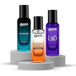 Beardo FUSION Trio Perfume Set - LSD,Mariner & Whisky Smoke Firebomb Perfume for Men (20ml x 3) | Long Lasting Fragrance | Long Lasting Perfume for Men | Gift for Men | Gift for Friend-picture-41