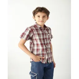bearsoul Boys Checked Regular Fit Shirt-picture-27