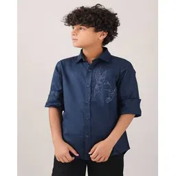 bearsoul Boys Embroidery Regular Fit Shirt-picture-49