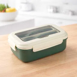 beastbull Vista Fresh Pro Airtight Lunch Box with Spoon & Fork 2 Containers Plastic School Lunch Box-picture-25