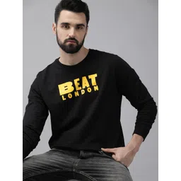 BEAT LONDON by PEPE JEANS Men Black Printed Pure Cotton Pullover Sweatshirt-picture-31