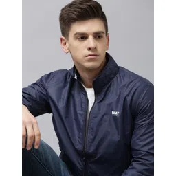 BEAT LONDON by PEPE JEANS Men Navy Blue Brand Logo Printed Lightweight Bomber Jacket-picture-28