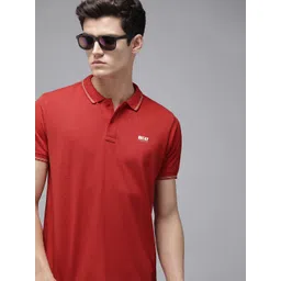 BEAT LONDON by PEPE JEANS Men Red Solid Polo Collar T-shirt-picture-28
