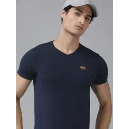 BEAT LONDON by PEPE JEANS Men Solid Slim Fit Short Sleeves V-Neck T-shirt-picture-15