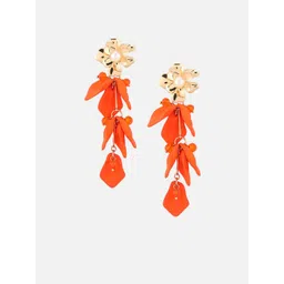 Beatnik Gold-Plated Floral Shaped Drop Earrings-picture-21