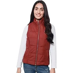 beatnik Polyester Solid Stand Collar Olive Green Women Sleeveless Jackets&Coats-picture-48