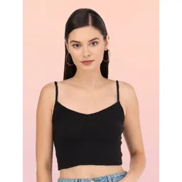 Beatnik Women Shoulder Straps Fitted Crop Top-picture-14