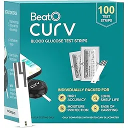 BeatO Curv Glucometer Test Strips for Glucometer Machine | Sugar Test Strips | Blood Glucose Test Strips (100 Foil Test Strips Only)-picture-15