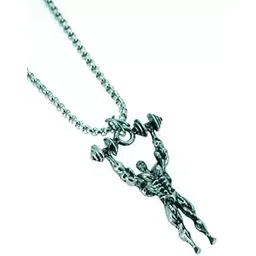 beautivia Stylish Gym Pendant Necklace for Men, Chain with Athletic Figure Locket, Sports Fashion Jewelry-picture-13