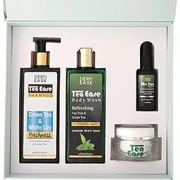Beauty Gift Box for Women & Men | Premium Face & Body Care Combo of Tea Ease Shampoo,Body Wash,Face Cream SPF 30/PA++ & Face Serum | Perfect Gift for Birthday & Anniversary | Pack of 4-picture-39