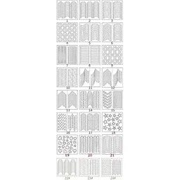 Beauty Nail Art Designs French, Chevron & Teardrop Nail Tip Guides Stickers (Pack of 24) (Style1 - Style24)-picture-33