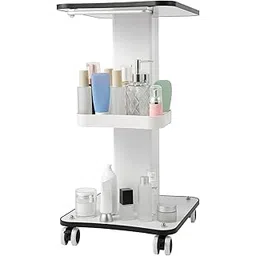 Beauty Salon Trolley Cart with Wheels Mobile Three-Dimensional Space Design Esthetician Lash Cart with Handle Tattoo Table for Beauty Instrument Storage, Load 33Lbs-picture-28