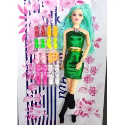 beauty world Angel Doll for Kids Stylish Hair Set Doll and (8 Pair Shoes )-picture-12