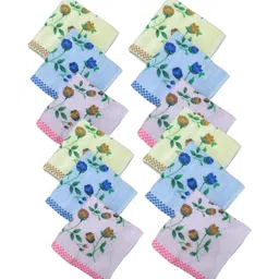Beauty World Soft Cotton Hanky For Women / Girl ["Multicolor"] Handkerchief-picture-36