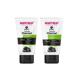BeautyRelay London 4coal Activated Charcoal Face Wash & Scrub 200ml - Buy 1 Get 1 Free-picture-3