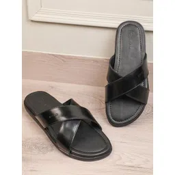 BEAVER Men Open Toe Cross Strap Leather Comfort Sandals-picture-29