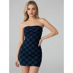 bebe Checked Bodycon Mini Dress-picture-38