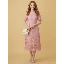 bebe Embroidered A-Line Midi Dress-picture-28