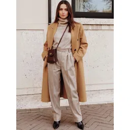 bebe Polyester Solid Coat For Women-picture-11