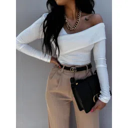 bebe Solid Off-Shoulder Top-picture-20