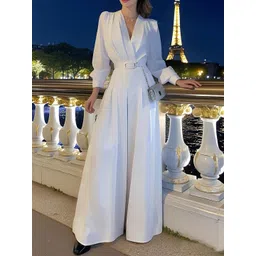 bebe V-Neck Basic Jumpsuit-picture-32