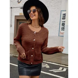 bebe Women Cable Knit Cardigan image 5