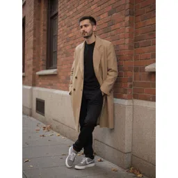 bebe Women Double-Breasted Notched Lapel Overcoat Coats-image-43