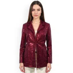 bebe Women Lapel Collar Solid Tailored Jacket-picture-31