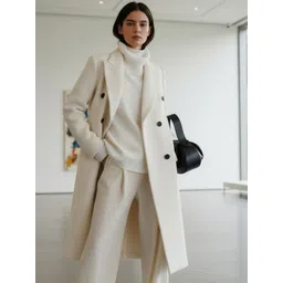 bebe Women Notched Lapel Collared Double-Breasted Longline Trench Coat-picture-35