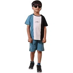bebla Beblakids Boys Blue/White/Black Co-Ord Set – Stylish Outfit for Everyday Wear image 1