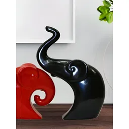 BECKON VENTURE Black 2 Pieces Elephant with Baby Showpiece-picture-11