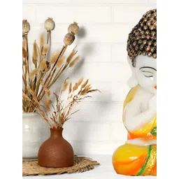 BECKON VENTURE Orange & White Buddha Idol Showpiece-picture-34