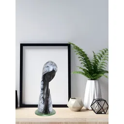 BECKON VENTURE Silver Toned & Black Medium Figurine Showpiece-picture-36