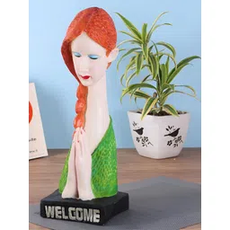 BECKON VENTURE White & Green Textured Figurine Showpiece-image-21