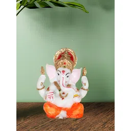 BECKON VENTURE White & Orange Religious Idol Showpiece-image-14