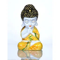 BECKON VENTURE White & Yellow Buddha Idol Showpiece-image-30