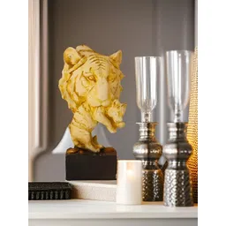 BECKON VENTURE Yellow & Black Grace Roaring Tiger Showpiece-picture-29