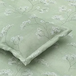 Bedsheet Queen Size 100% Pure Cotton Bed Sheet with 2 Pillow Covers, Super Soft Cozy Bedsheets Set,90x108 inches (Green, Queen)-image-21