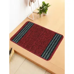 Bedspun Black & Red Striped Anti-Skid Doormat-picture-31