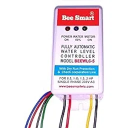 Bee Smart Fully Automatic Water Level Controller with Dry run Protection & check corpration line Model BEEWLC-5 (Pack of 4)-image-13